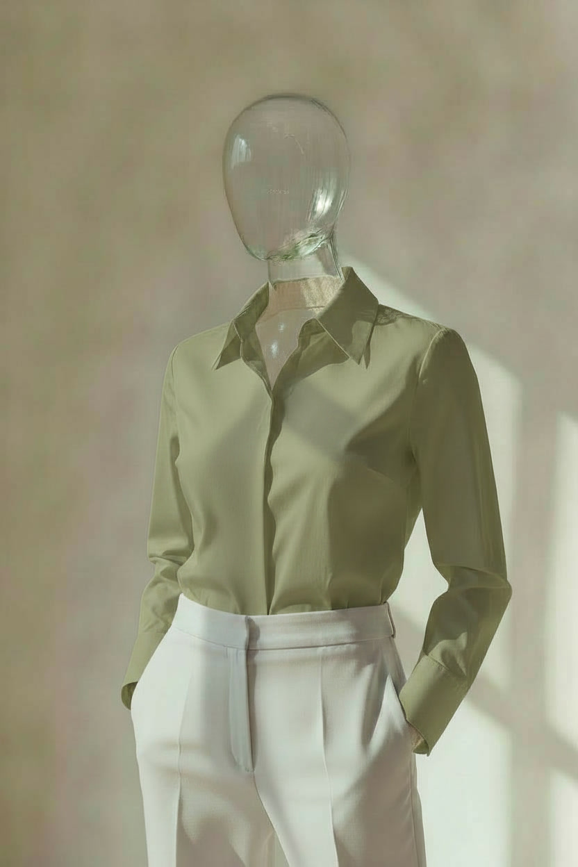 Women’s olive green blouse by CG Claudia Garcia