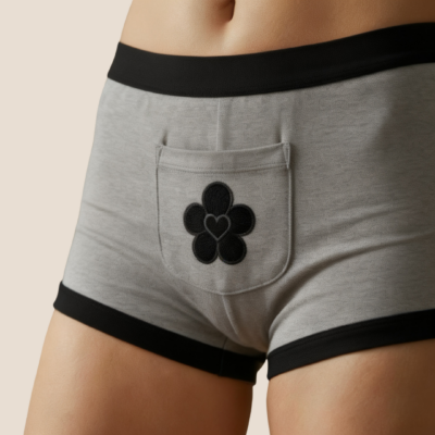 CG Revelation Intimate Pocket Boyshort Gray Black