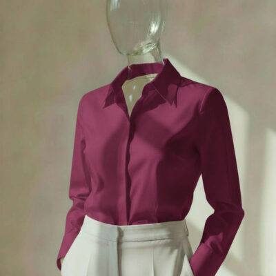 Women’s rhodonite blouse front view by CG Claudia Garcia